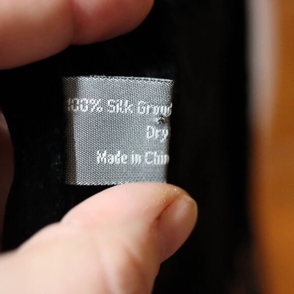 V. Fraas Black Velvet Long Fringe Wrap Scarf Elegant Evening Accessory - Picture 12 of 12